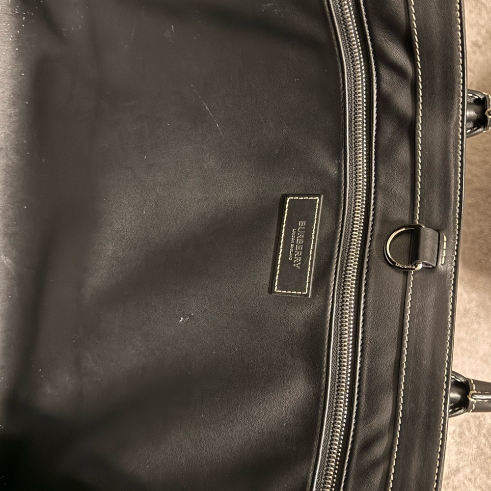 Burberry Brown Check Leather-Trim Tote - Picture 14 of 16